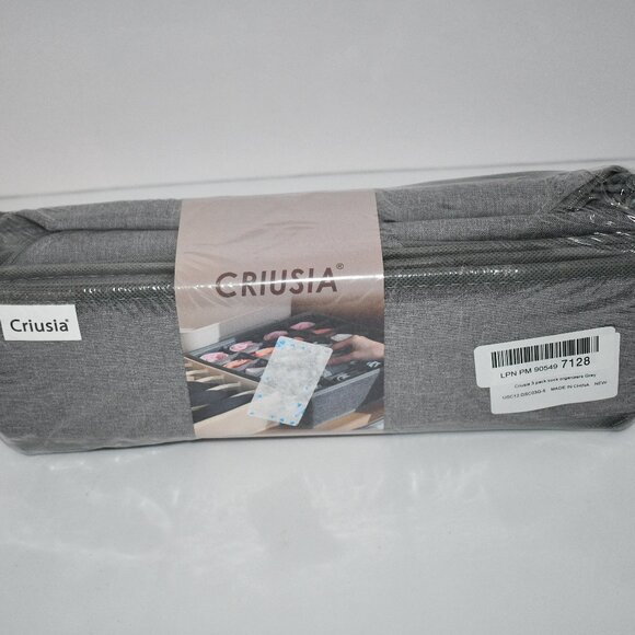 Criusia 3 Pack Sock Underwear Organizer Dividers, 64 Cell Storage Boxes - Gray, - Picture 1 of 3